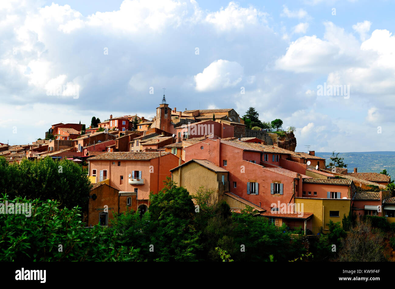 Roussillon is one of the most beautiful villages in Provence and listed as one of the most beautiful villages in France. Les Plus Beaux Villages de Fr Stock Photo
