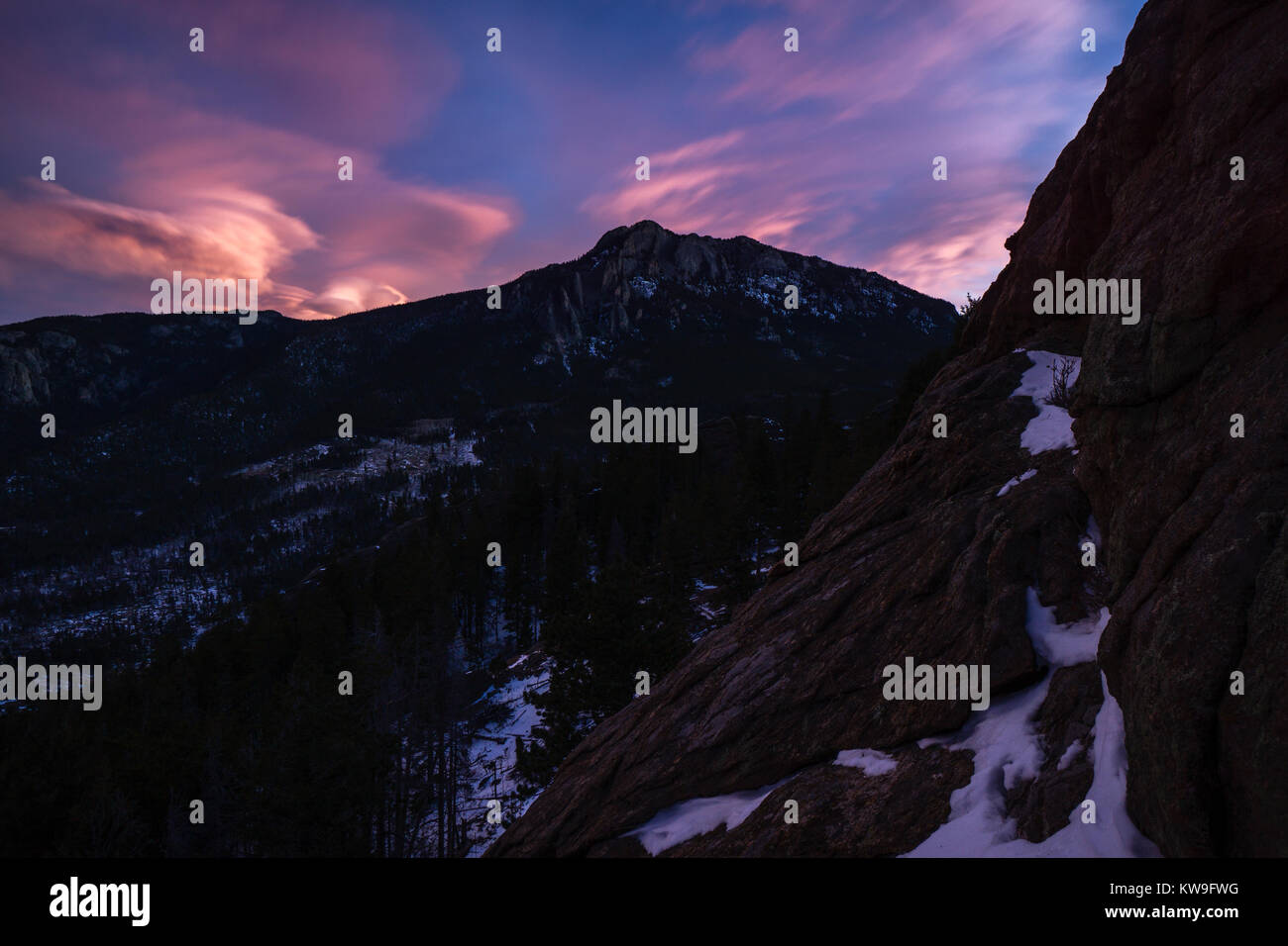 From Lily Mountain, a popular dog friendly hike in Estes Park, Colorado