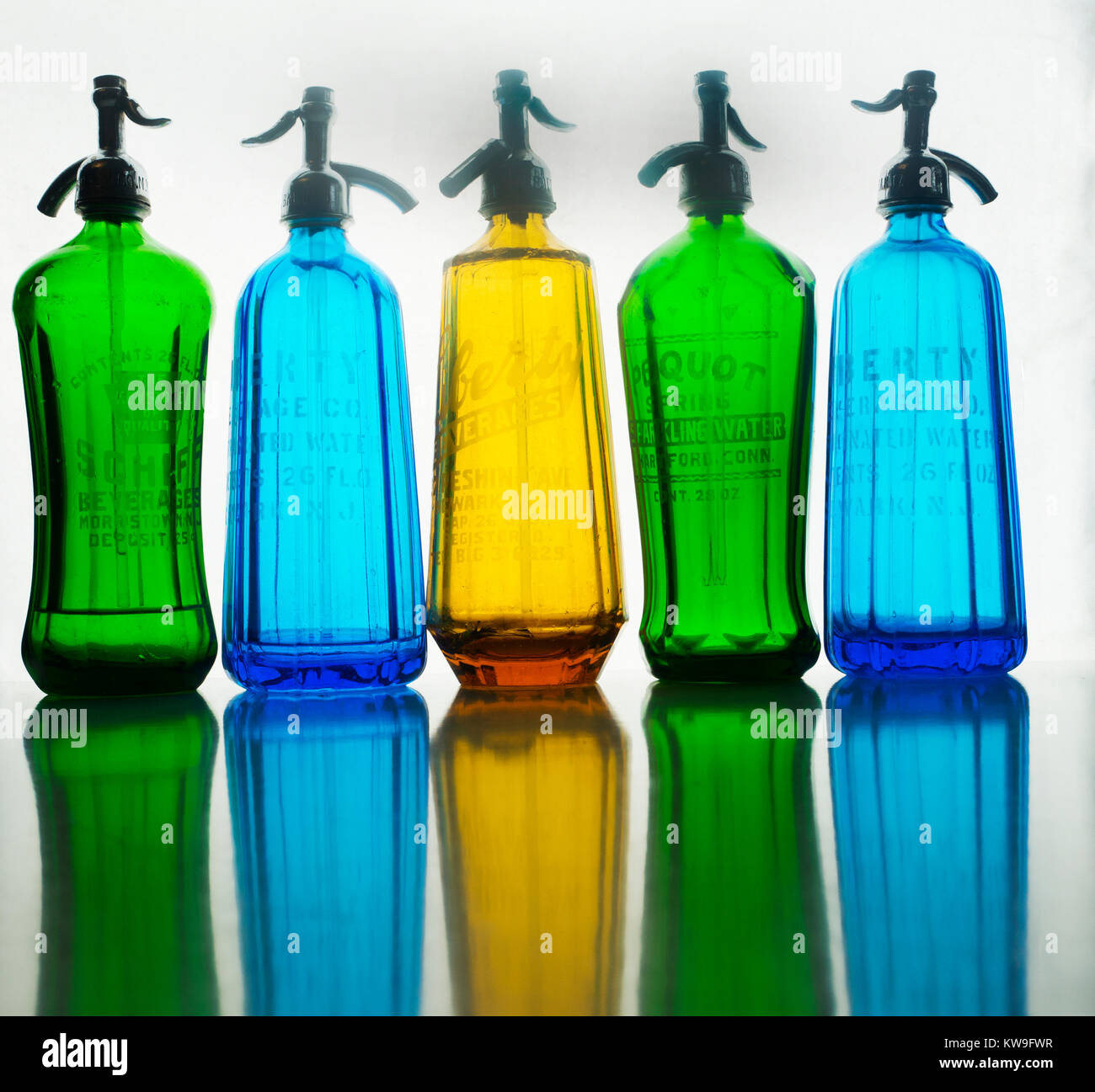 Seltzer bottles NYC Stock Photo