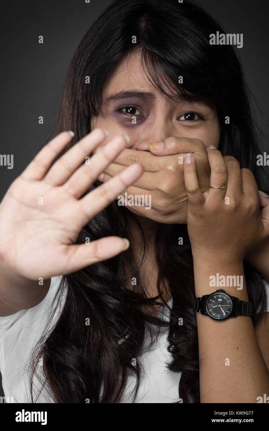 A portrait of the fear of woman victim of domestic violence and abuse