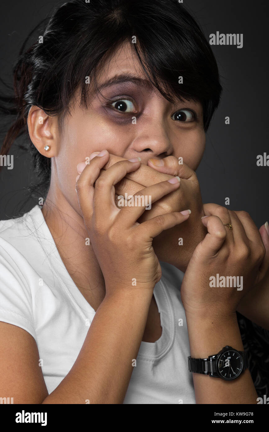 A portrait of the fear of woman victim of domestic violence and abuse