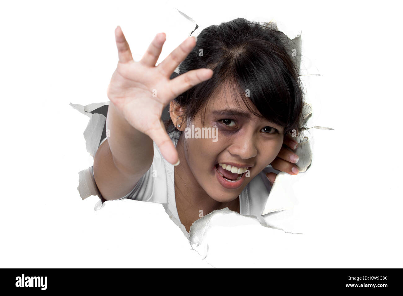 A portrait of the fear of woman victim of domestic violence and abuse