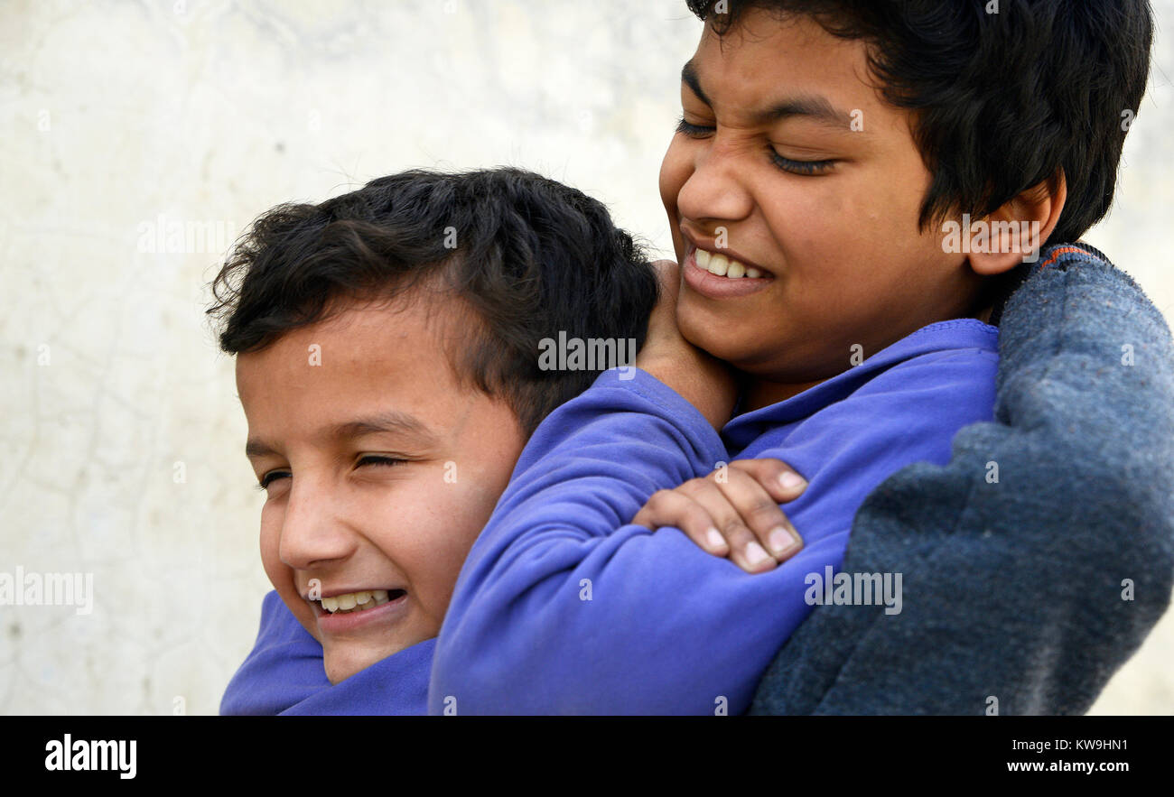 Two angry brothers fighting eachother Stock Photo Alamy