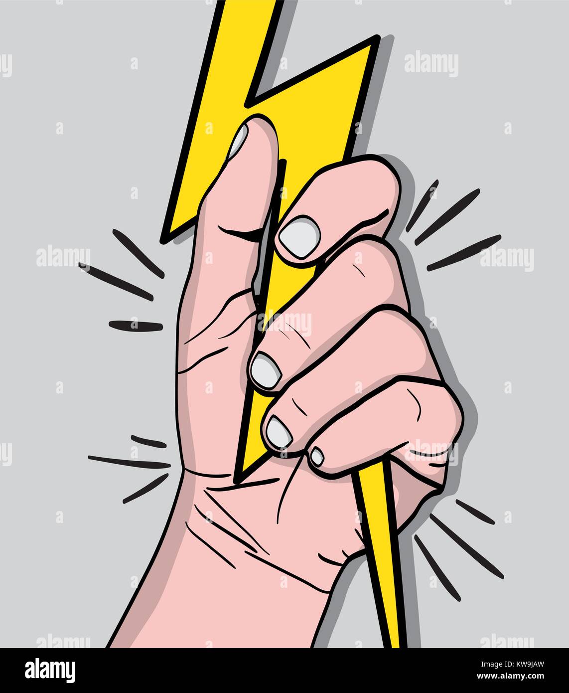 strong power hand protest revolution vector illustration Stock Vector ...