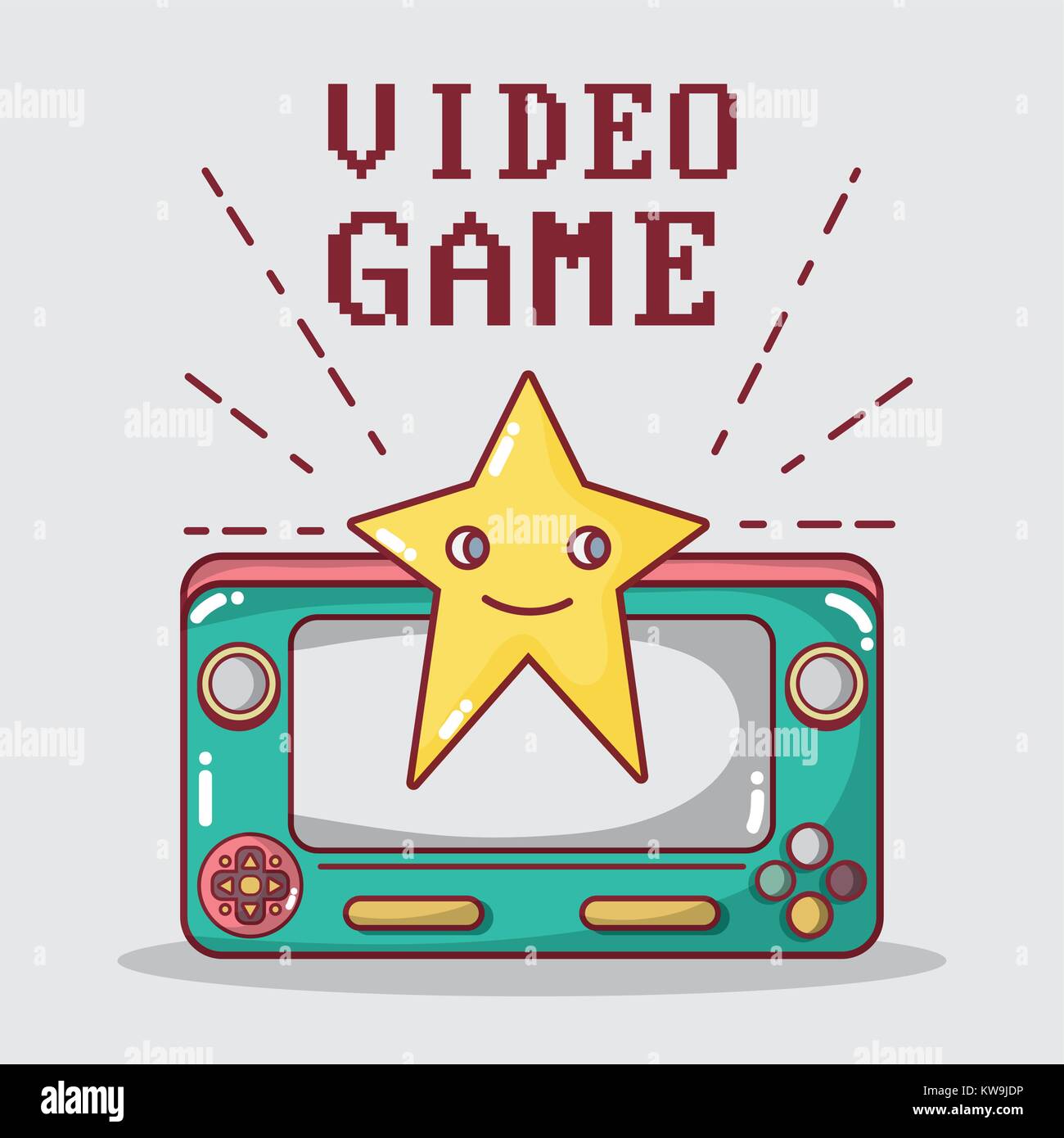 videogame play game electronic simutalor vector illustration Stock ...