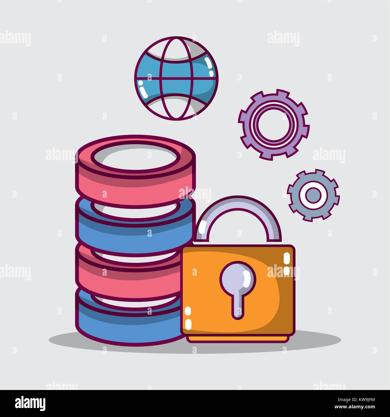 data server network center technology vector illustration Stock Vector ...