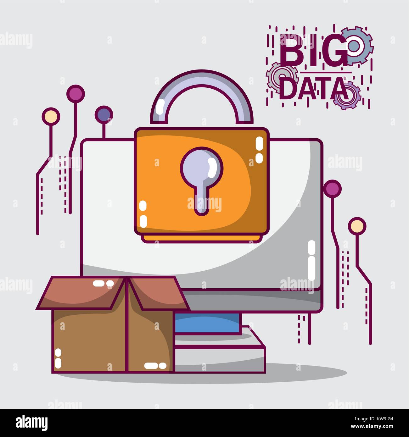 data server network center technology vector illustration Stock Vector ...