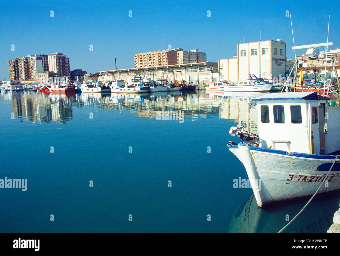 Harbour. Vinaroz, Castellon province, Comunidad Valenciana, Spain. Stock Photo