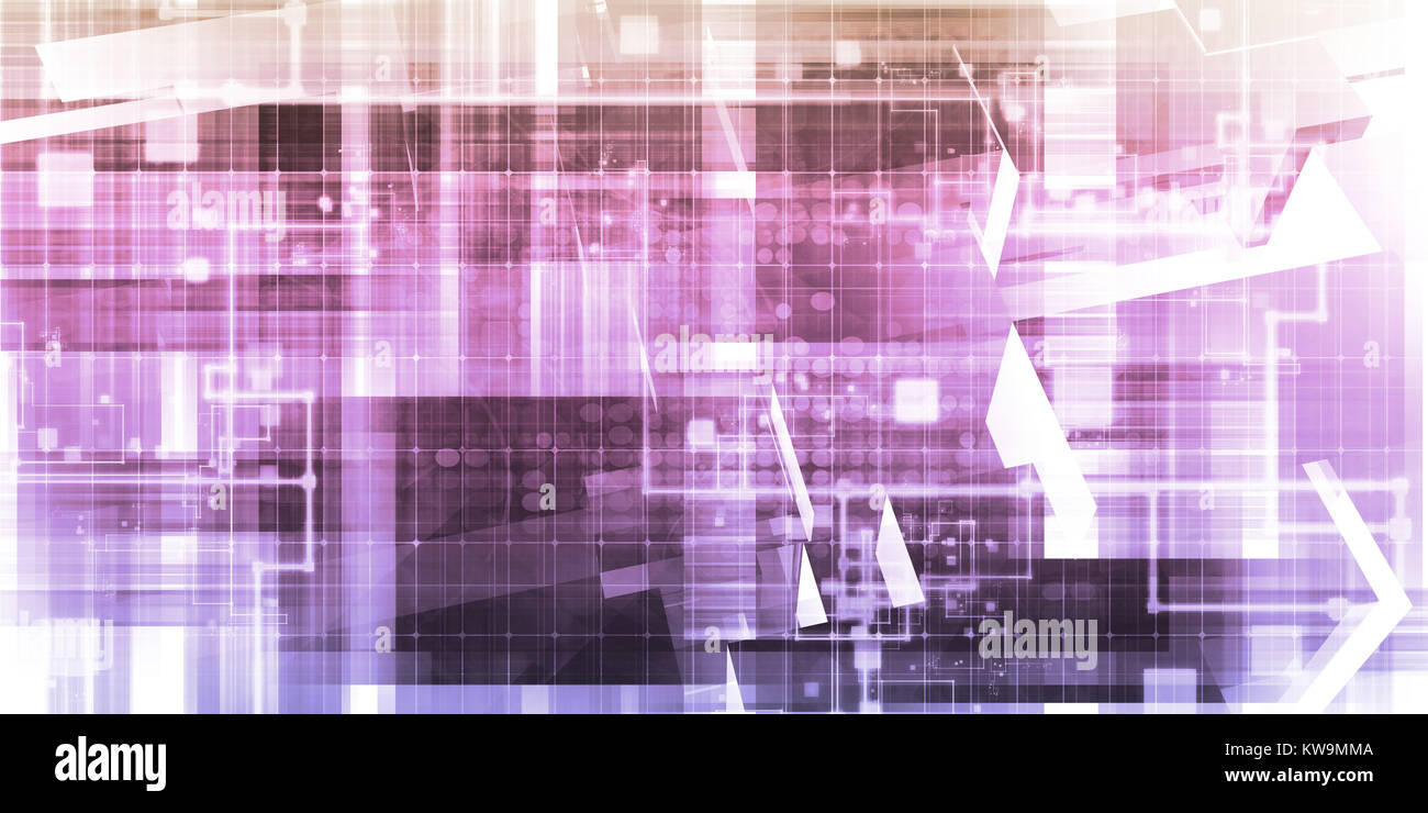 Technology Abstract with Future Digital Solutions Art Stock Photo - Alamy