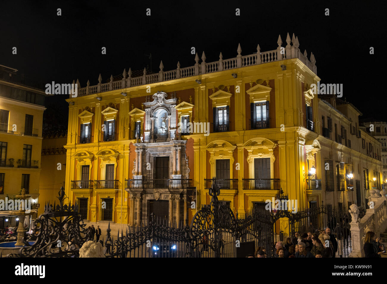 Palacio Episcopal. Malaga, Andalusia, Spain. Stock Photo