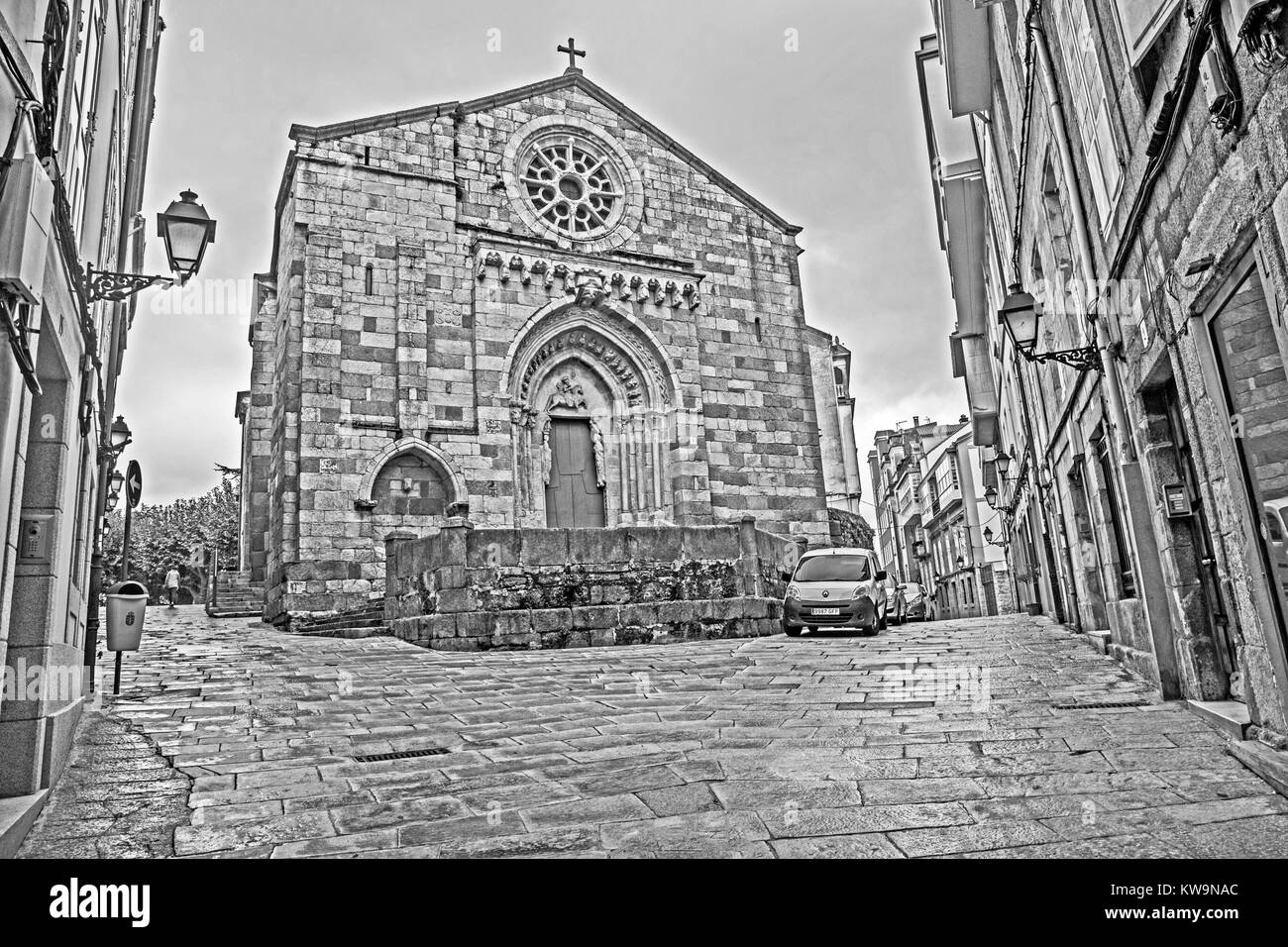 Iglesia de Santiago, A Coruna, Galicia, Spain Stock Photo