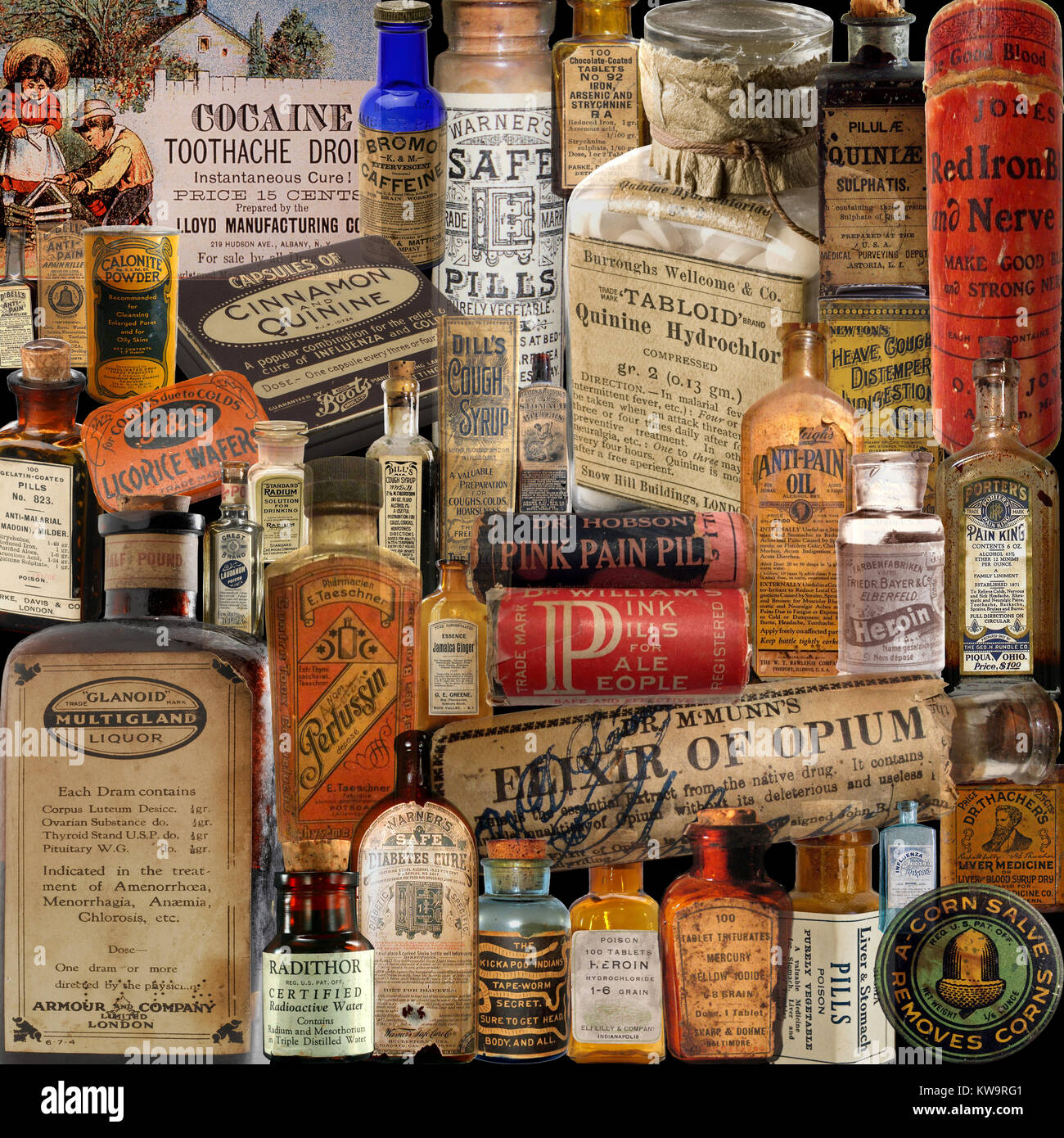 Vintage Medicines Stock Photo