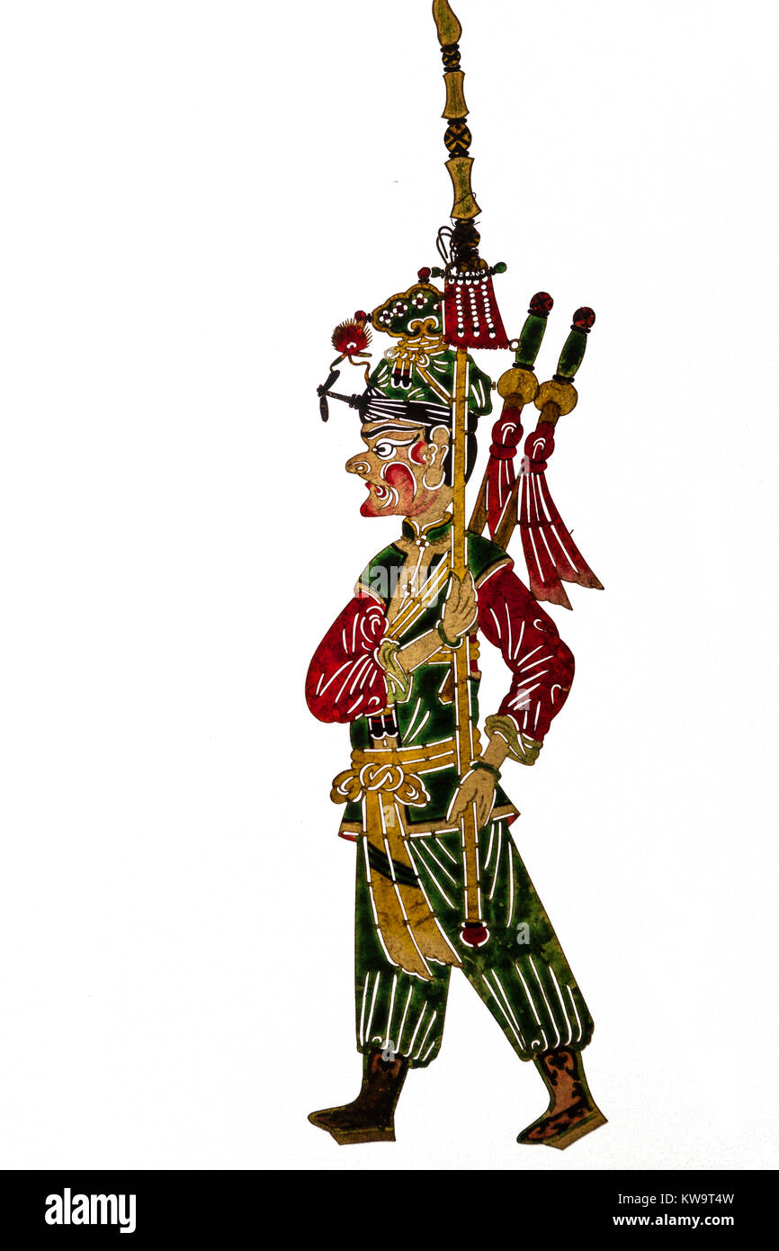 Chinese shadow puppet in Qing dynasty Stock Photo Alamy