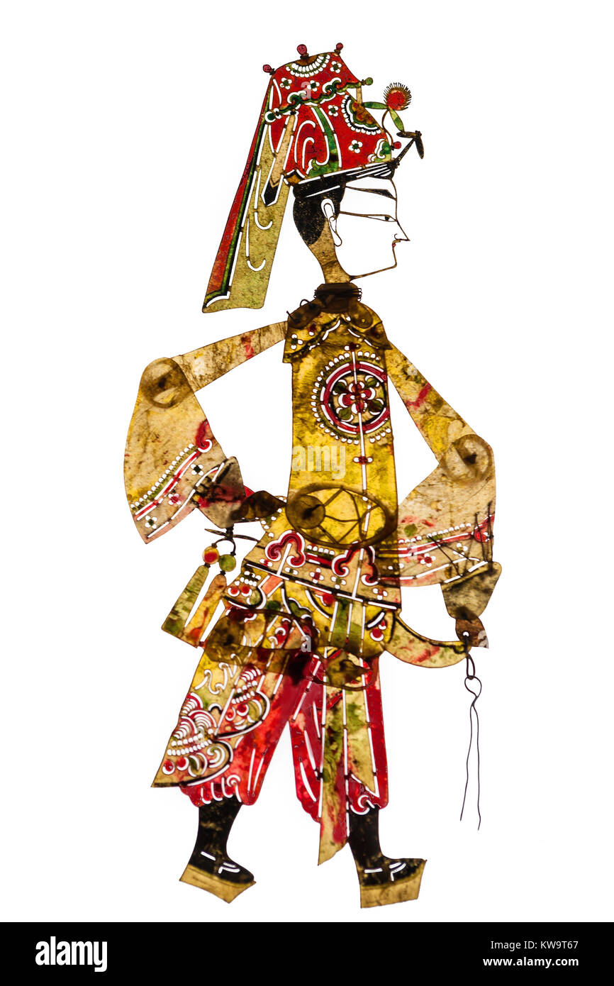 Chinese shadow puppet in Qing dynasty Stock Photo Alamy