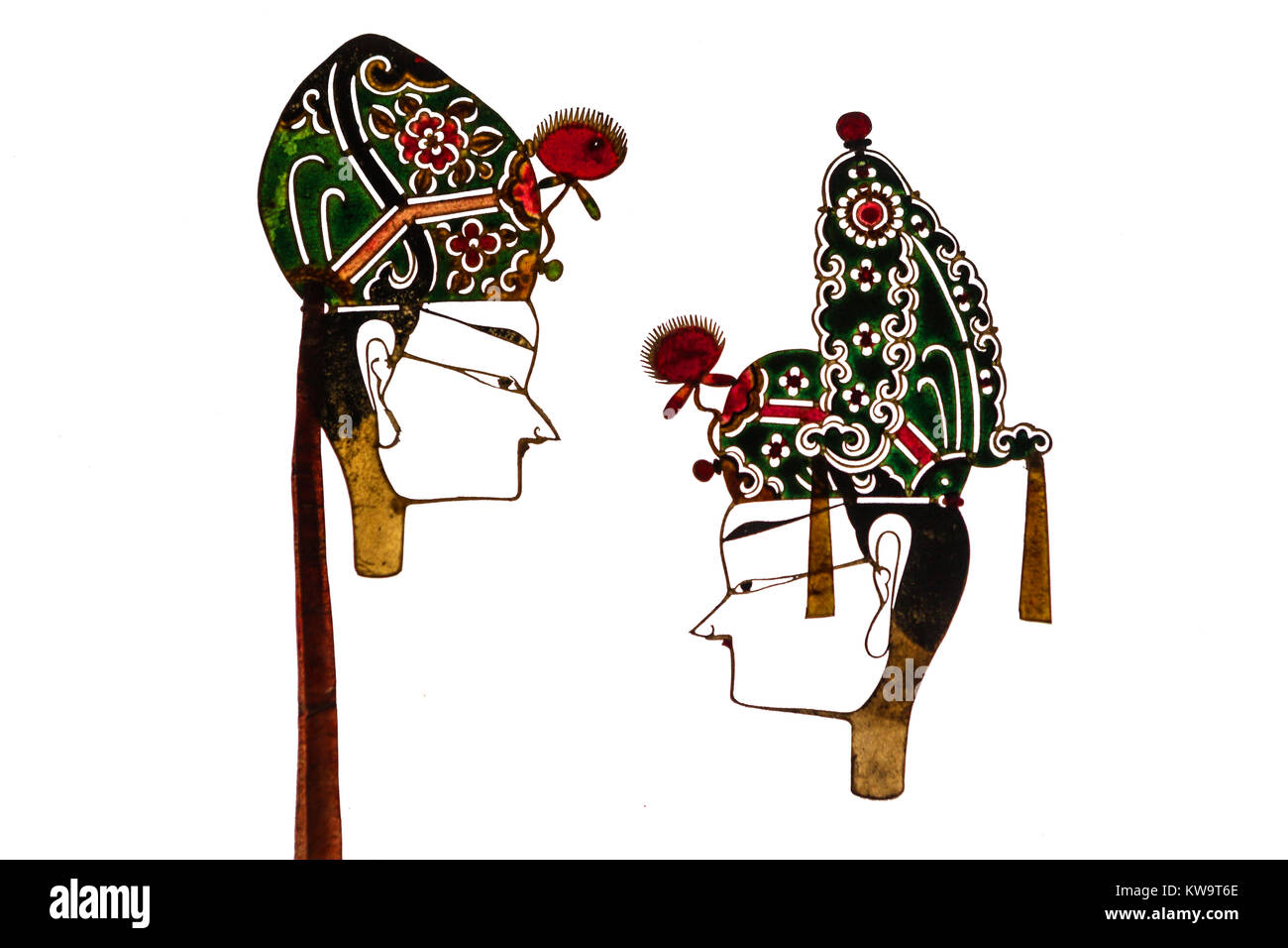 Chinese shadow puppet in Qing dynasty Stock Photo Alamy