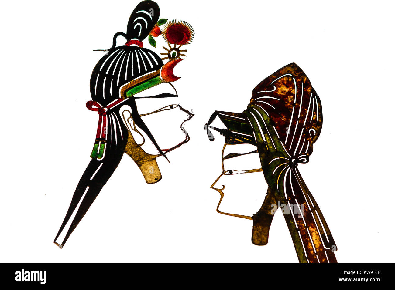 Chinese shadow puppet in Qing dynasty Stock Photo Alamy