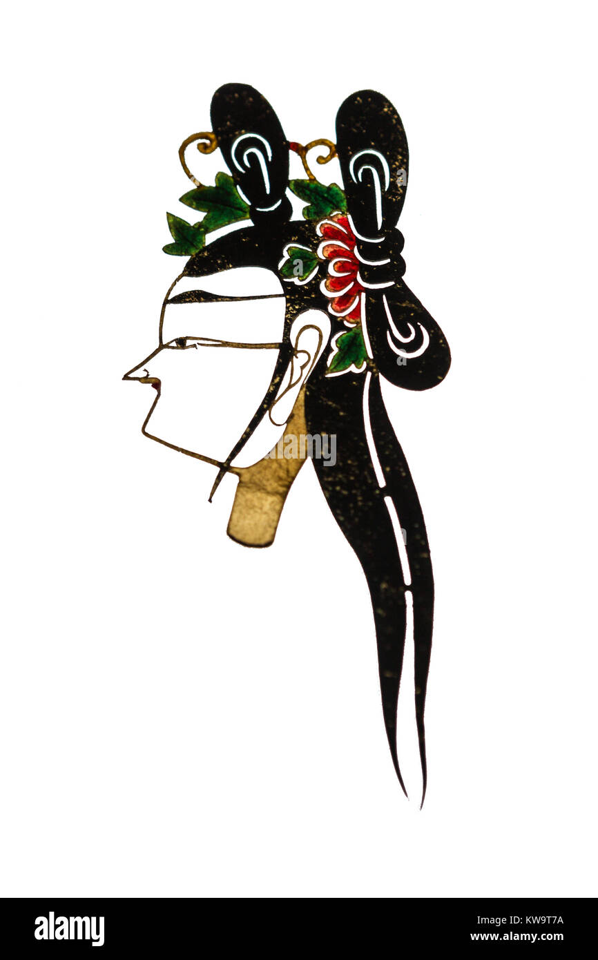 Chinese shadow puppet in Qing dynasty Stock Photo Alamy