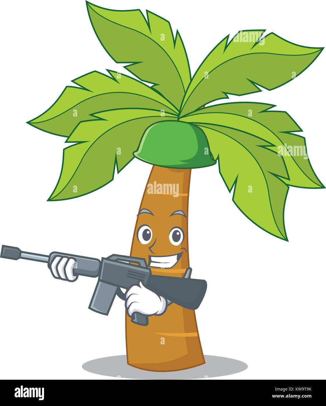 Army palm tree character cartoon Stock Vector Image & Art - Alamy