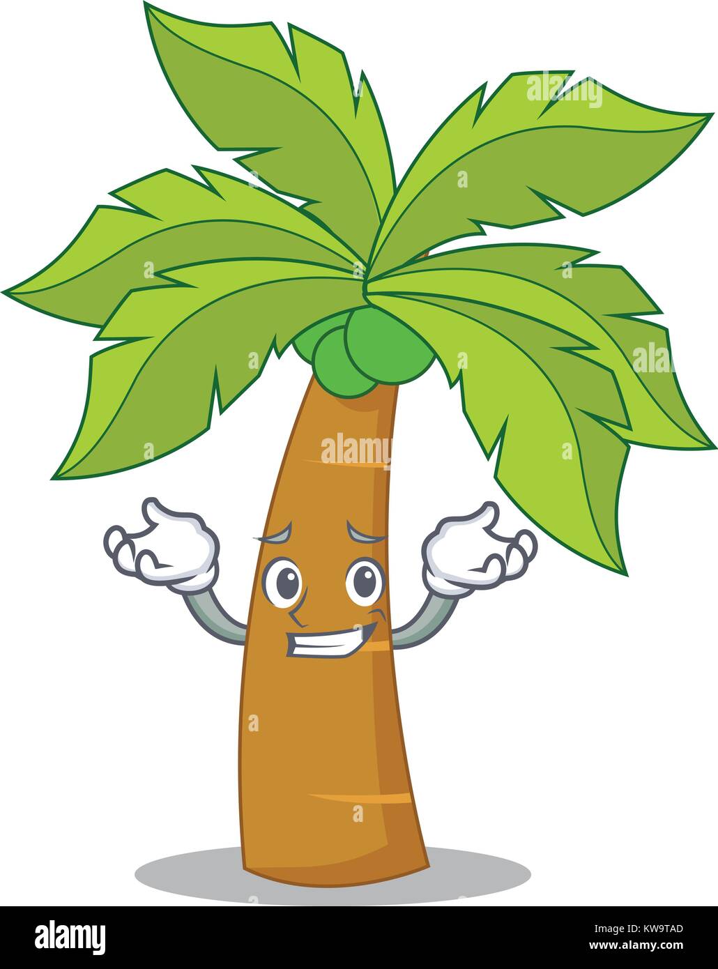 Grinning palm tree character cartoon Stock Vector Image & Art Alamy