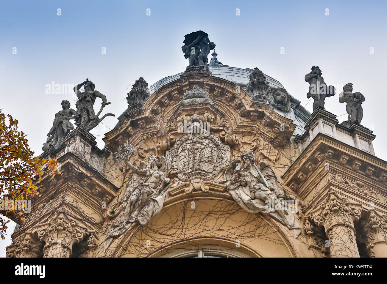 front view of building Budapest, Hungary Stock Photo