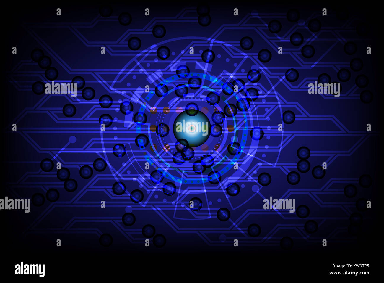 abstract future circle technology concept background vector ...