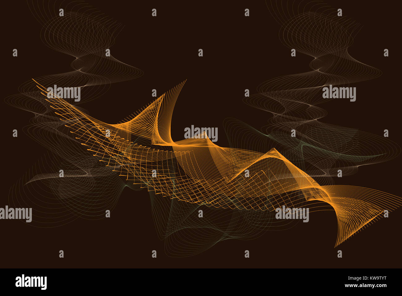 abstract orange wave lines wavy, for brochure and website design on ...