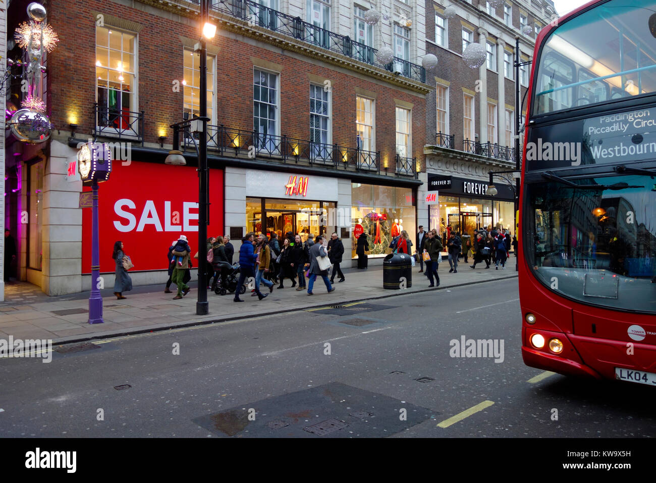 January sales on Oxford Street, London, England Stock Photo Alamy