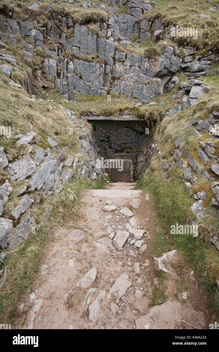 Entrance to Ogof Ffynnon Ddu Stock Photo