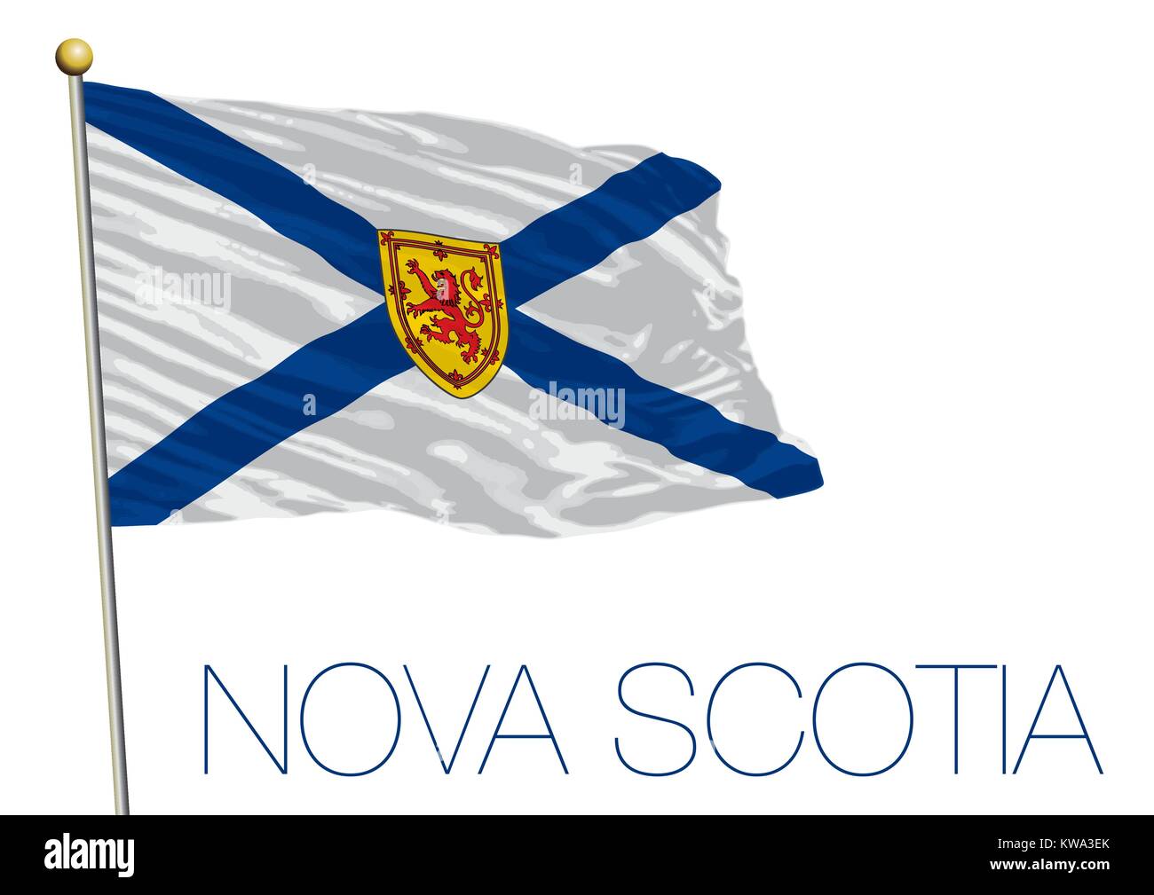 Nova Scotia regional flag, Canada Stock Vector