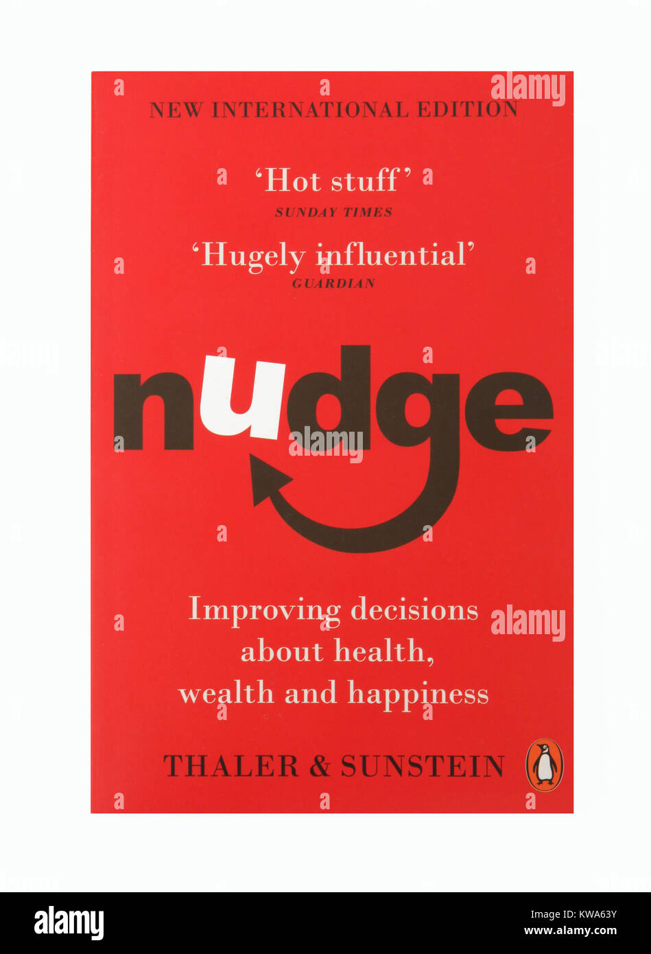 The book, Nudge - Improving decisions about health, wealth and happiness by Thaler and Sunstien Stock Photo