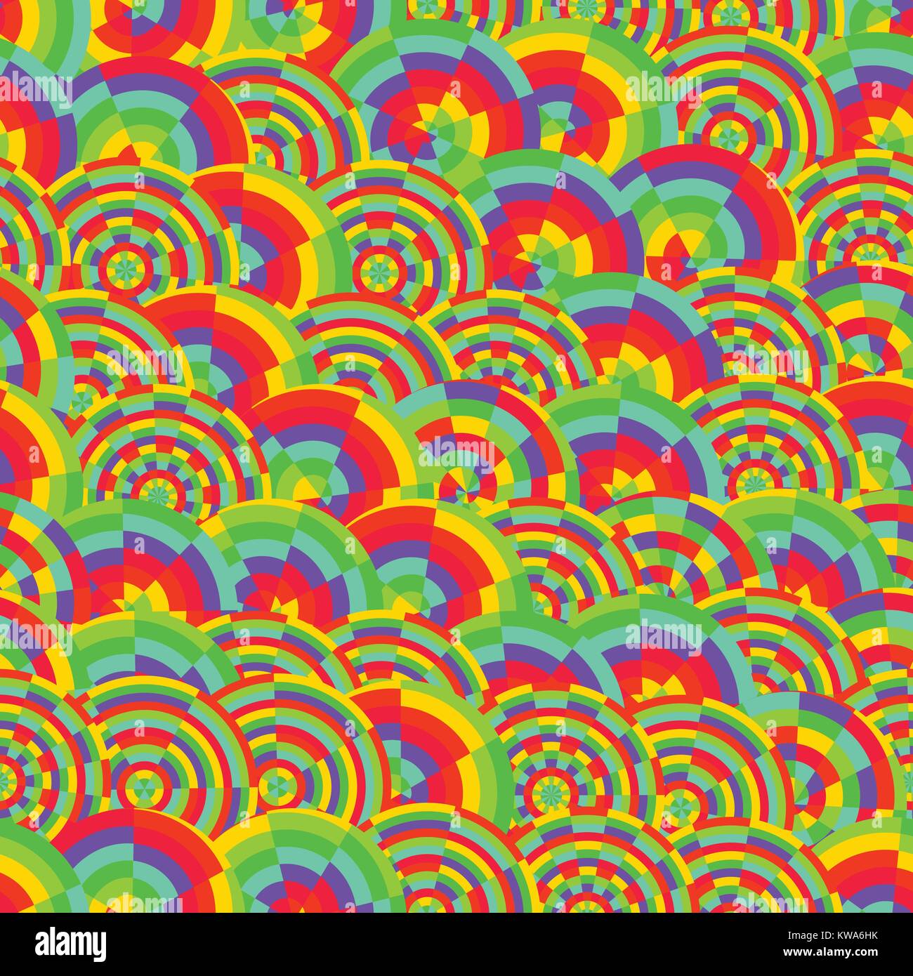 abstract vector rainbow colored circles seamless pattern Stock Vector ...