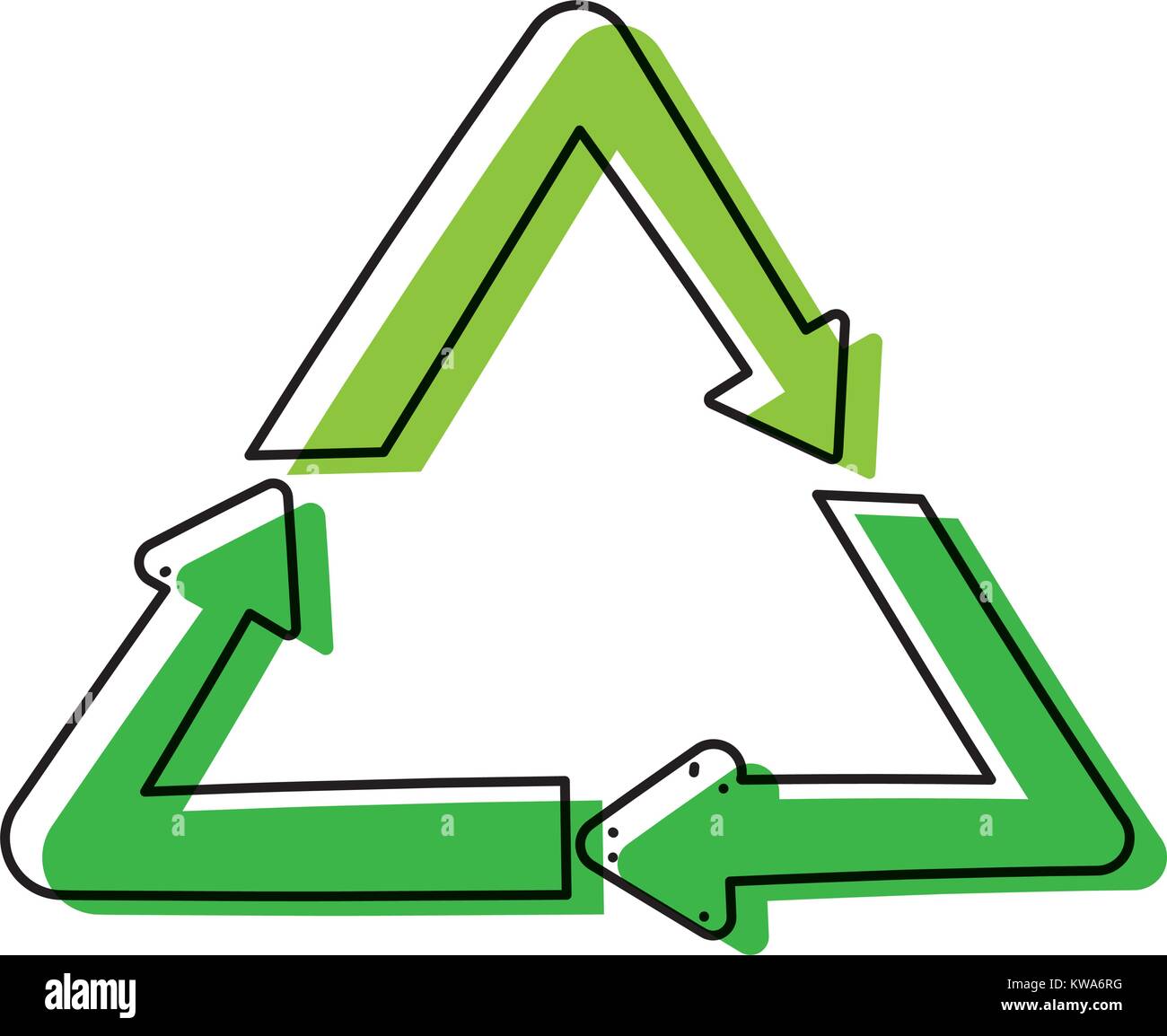 Recycle arrows symbol cartoon Stock Vector Image & Art - Alamy