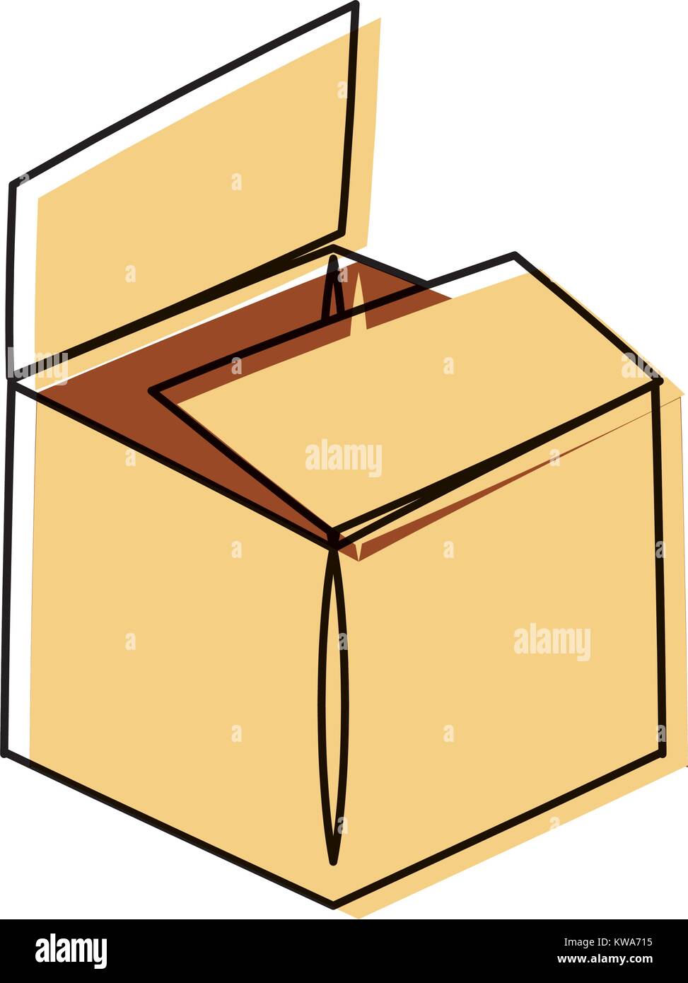 Delivery box open cartoon Stock Vector Image & Art - Alamy
