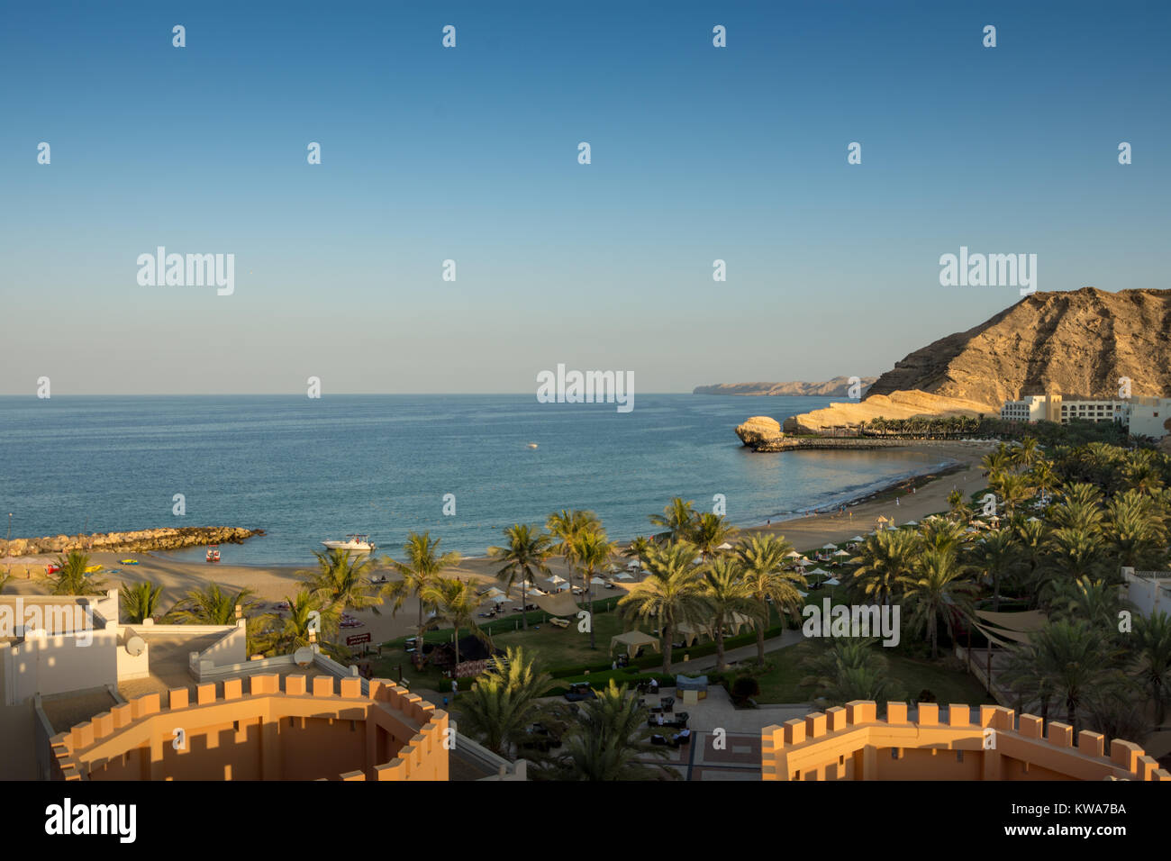 Oman Coast Landscape At Barr Al Jissah In Oman Shangri La Resort It Is Located About 20 Km East Of Muscat Stock Photo Alamy