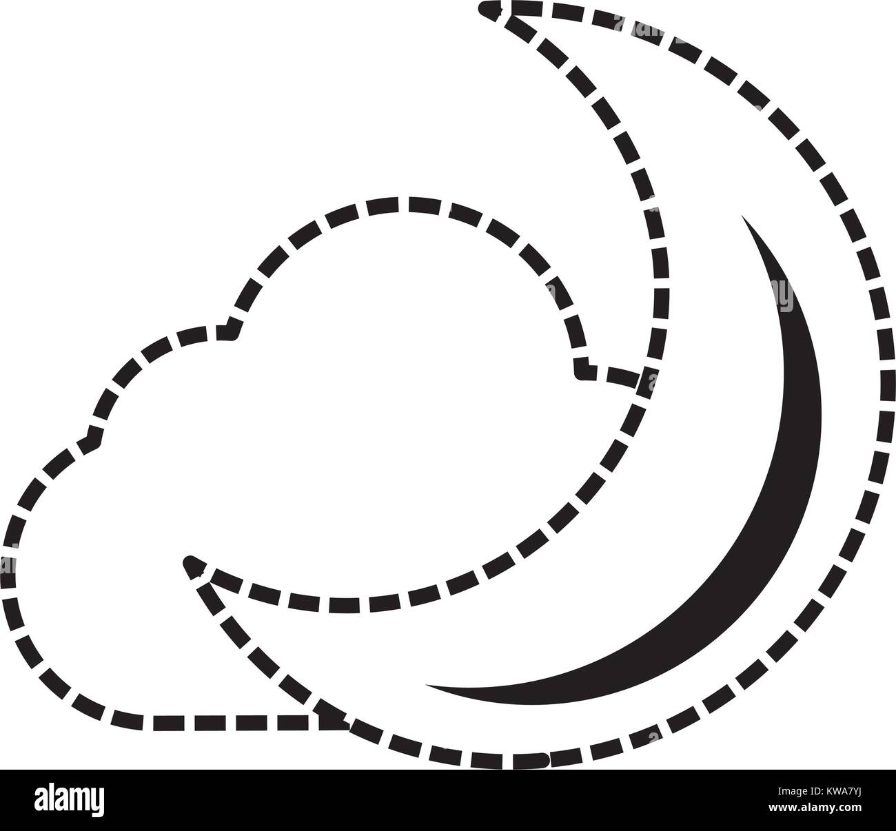 Moon and cloud cartoon Stock Vector Image & Art - Alamy
