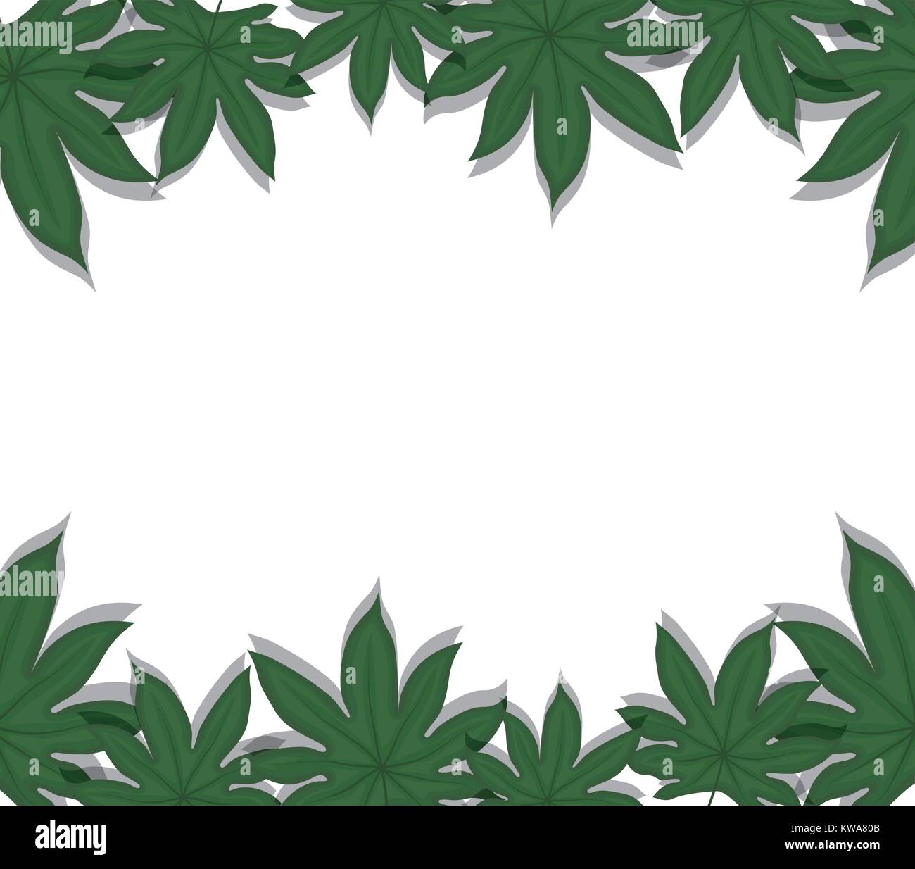 Leaves frame background Stock Vector Image & Art - Alamy