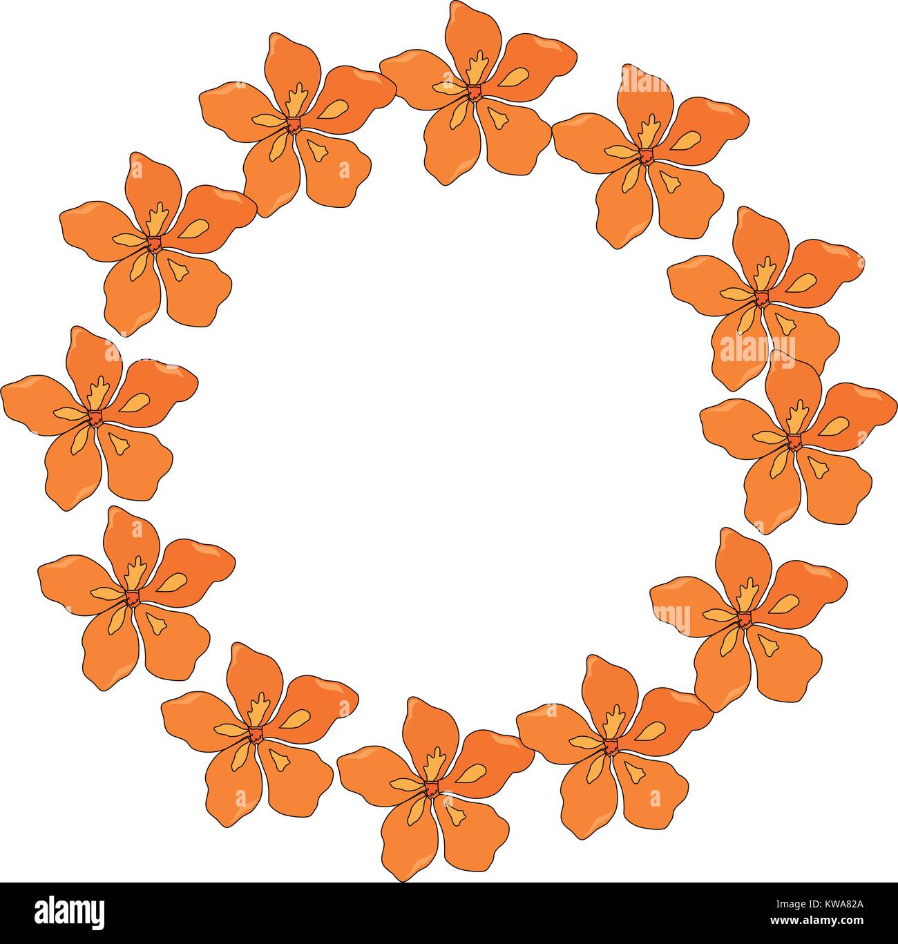 Floral frame isolated Stock Vector Image & Art - Alamy