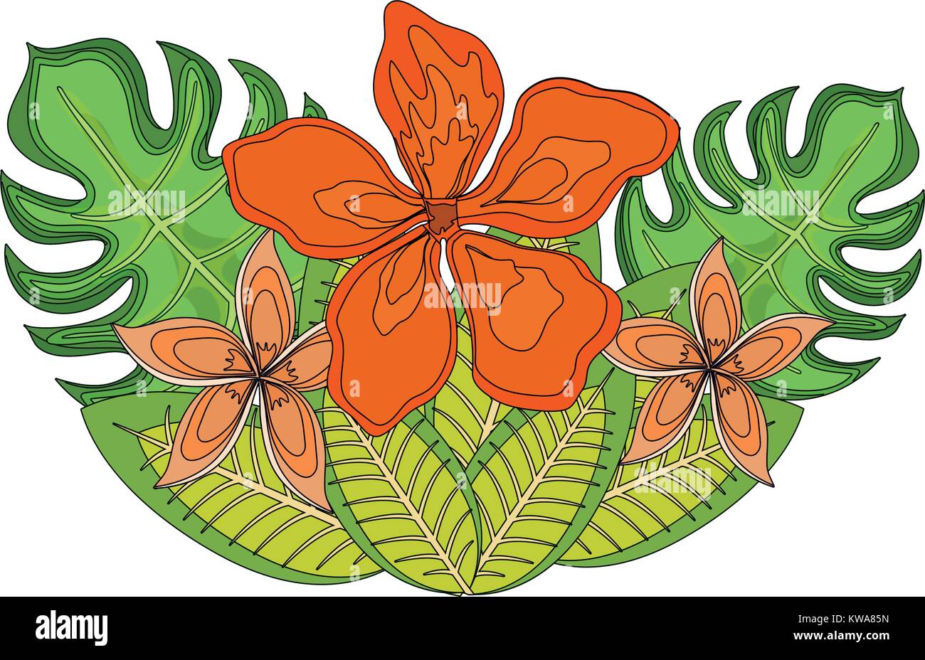 Beautiful flowers symbol Stock Vector Image & Art Alamy