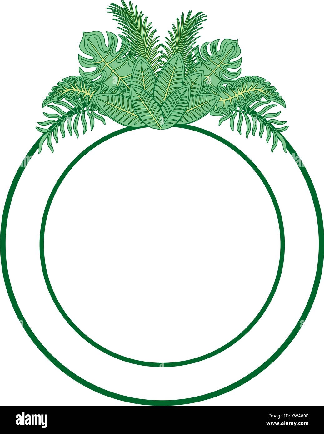 Leaves frame background Stock Vector Image & Art - Alamy