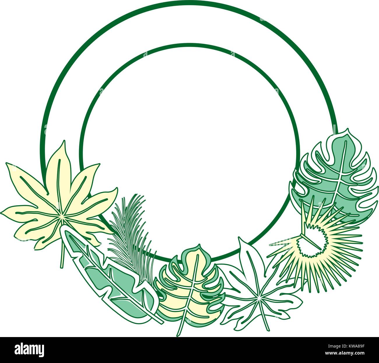 Leaves frame background Stock Vector Image & Art - Alamy