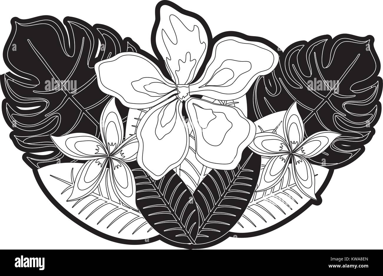 Floral frame isolated Stock Vector Image & Art - Alamy