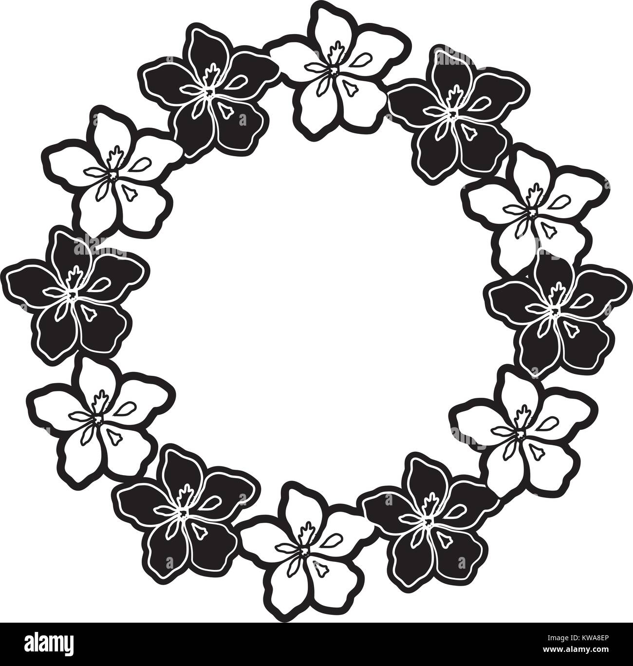 Floral frame isolated Stock Vector Image & Art - Alamy