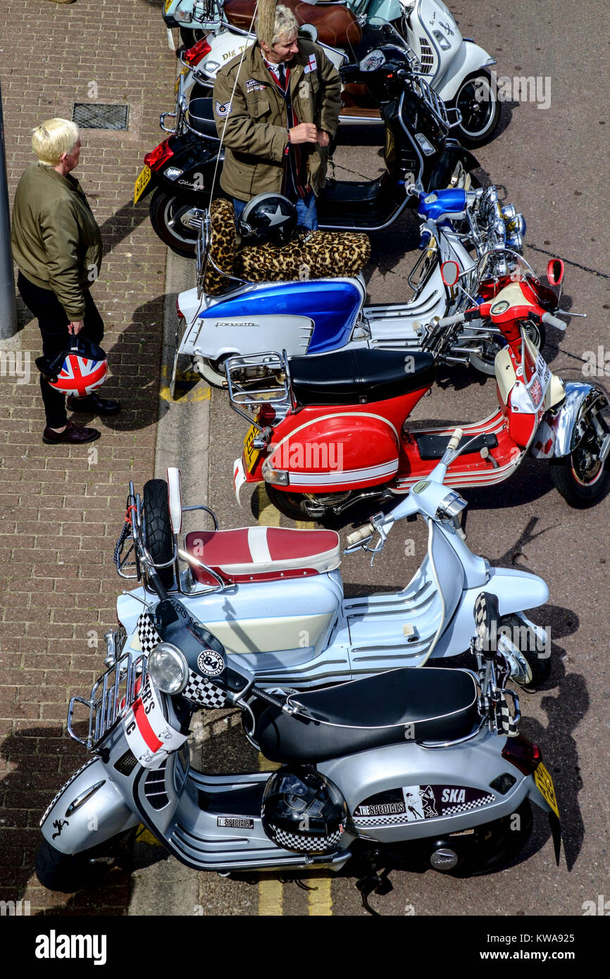 Mods and Scooters Stock Photo