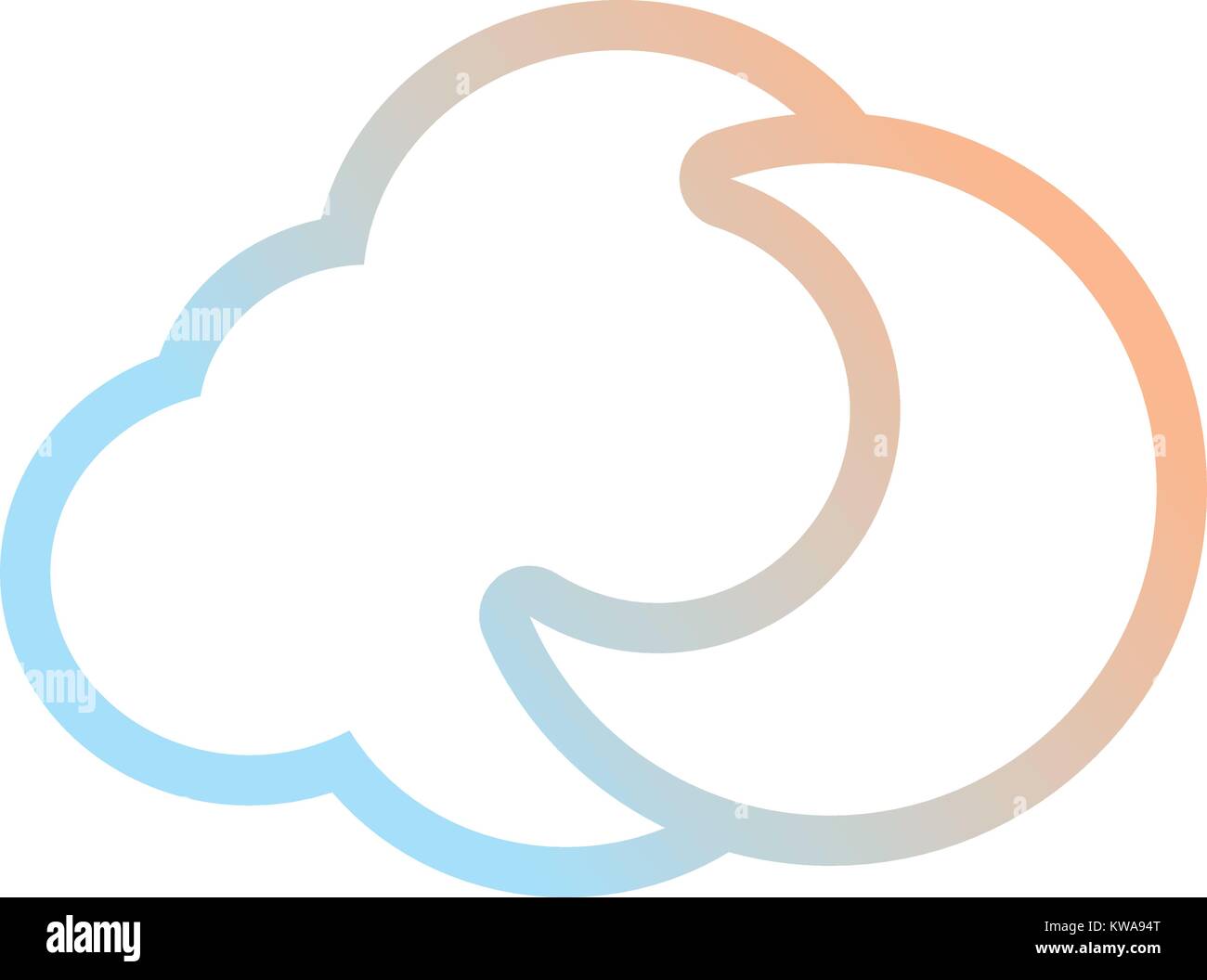 Moon and cloud Stock Vector Image & Art - Alamy