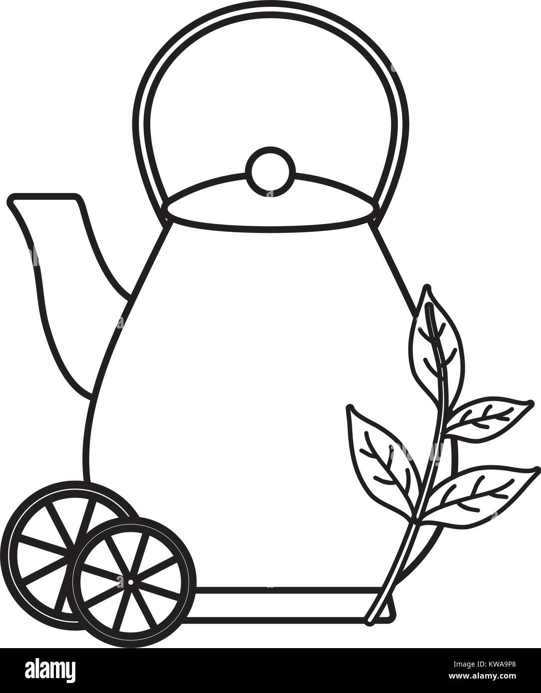 Lemon tea with kettle Stock Vector Image & Art Alamy