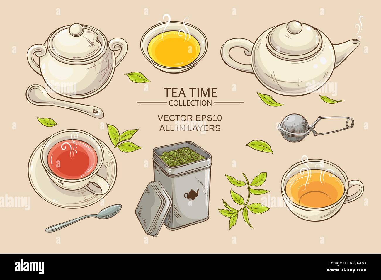 Tea packing Stock Vector Images - Alamy