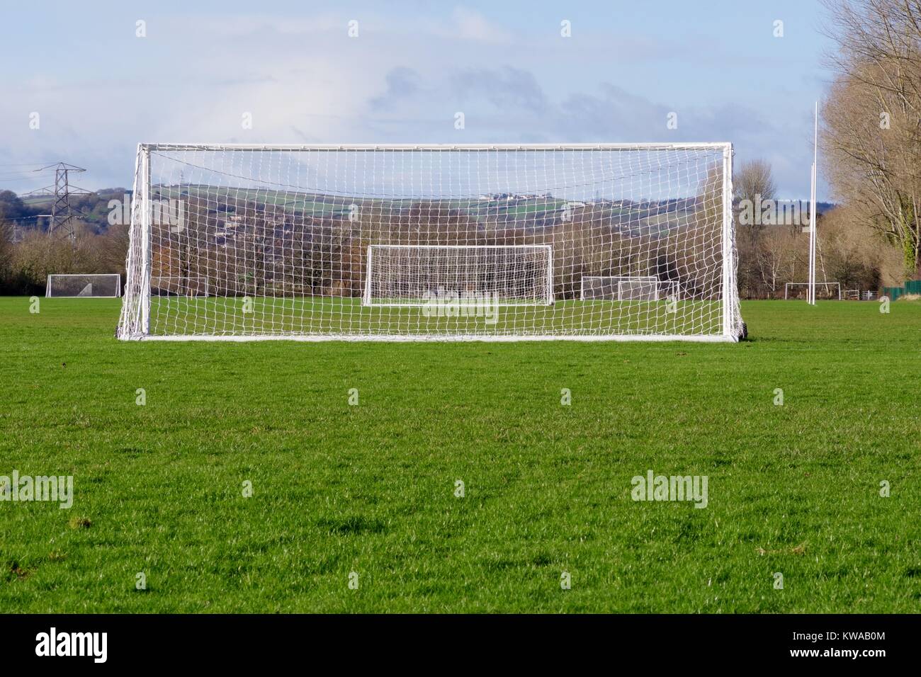 Flooded Football Pitch at Duckes Meadow. University of Exeter Sports