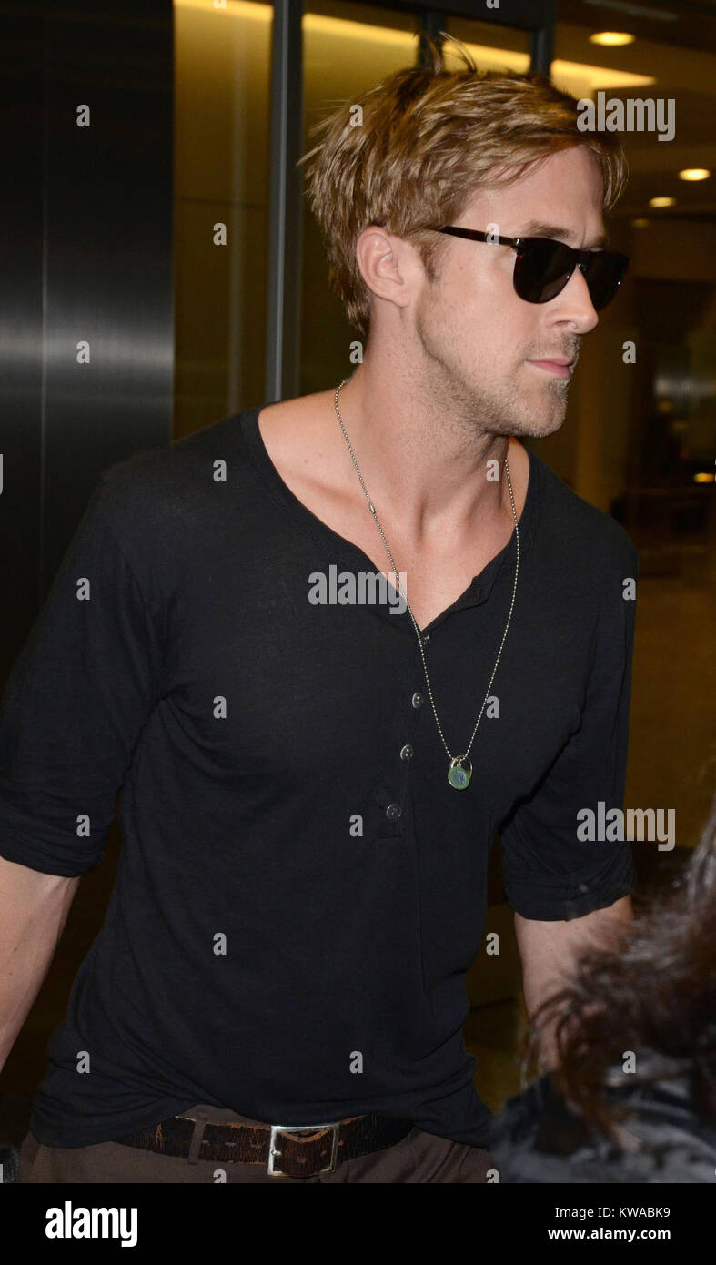 TORONTO, ON - SEPTEMBER 08: Ryan Gosling arrives in Toronto at Pearson  International Airport for this years .2011 Toronto International Film  Festival. on September 8, 2011 in Toronto, Canada. People: Ryan Gosling  Stock Photo - Alamy