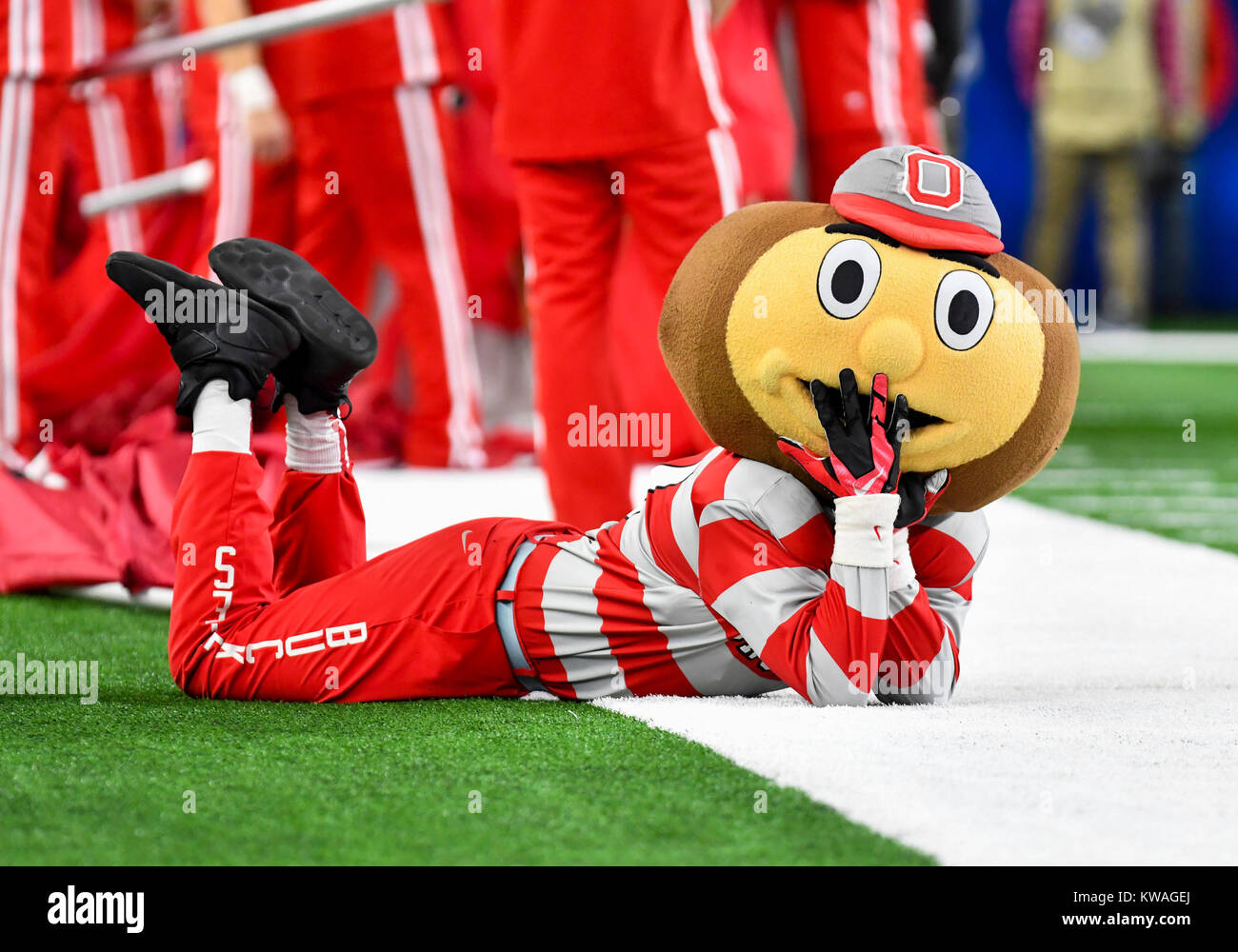 December 29, 2017: Ohio State mascot Brutus poses during the Cotton ...