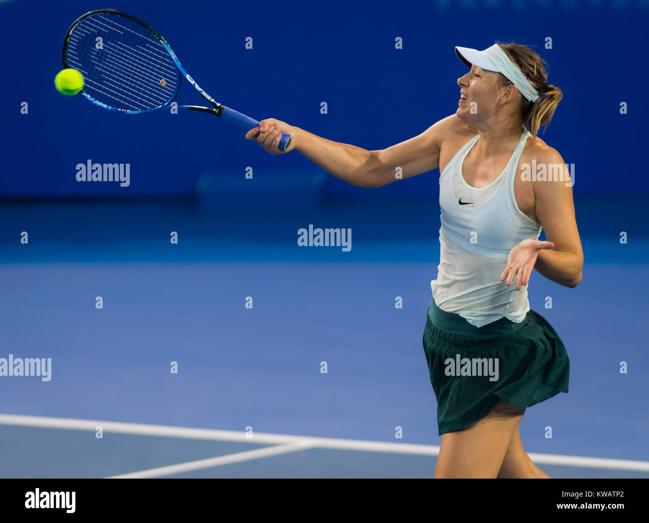 Shenzhen, China. 2nd Jan, 2018. Maria Sharapova of Russia in action at ...